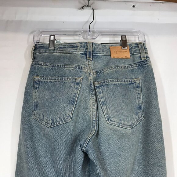 AG-ED ADRIANO GOLDSCHMIED - WOMEN'S 25 -BLUE DENIM 100% COTTON CUFFED HEM PANTS - Picture 5 of 10